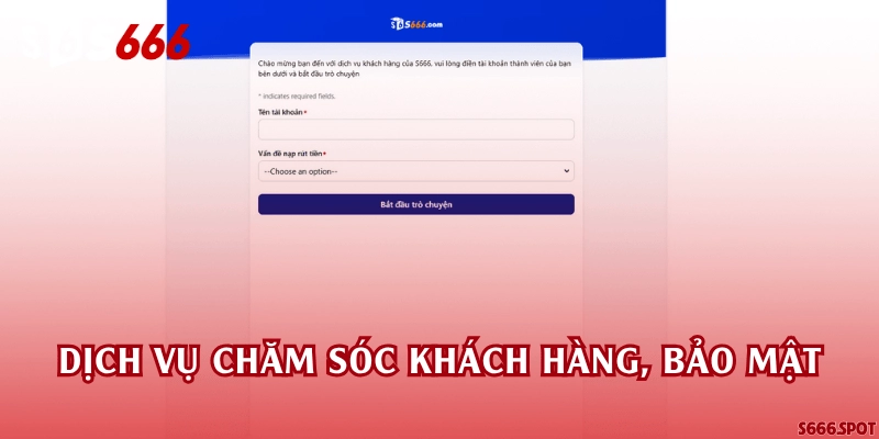 Dịch vụ chăm sóc khách hàng, bảo mật